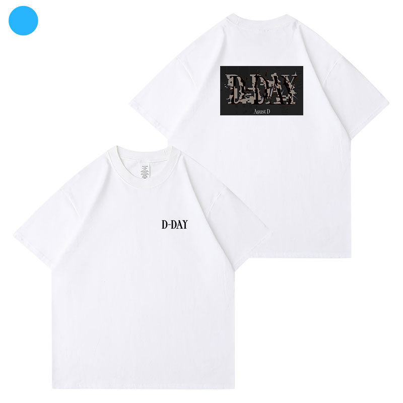 Casual SUGA D-DAY Printed Loose T-shirt