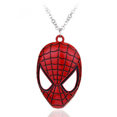 Spider Mask Logo Keychain Necklace