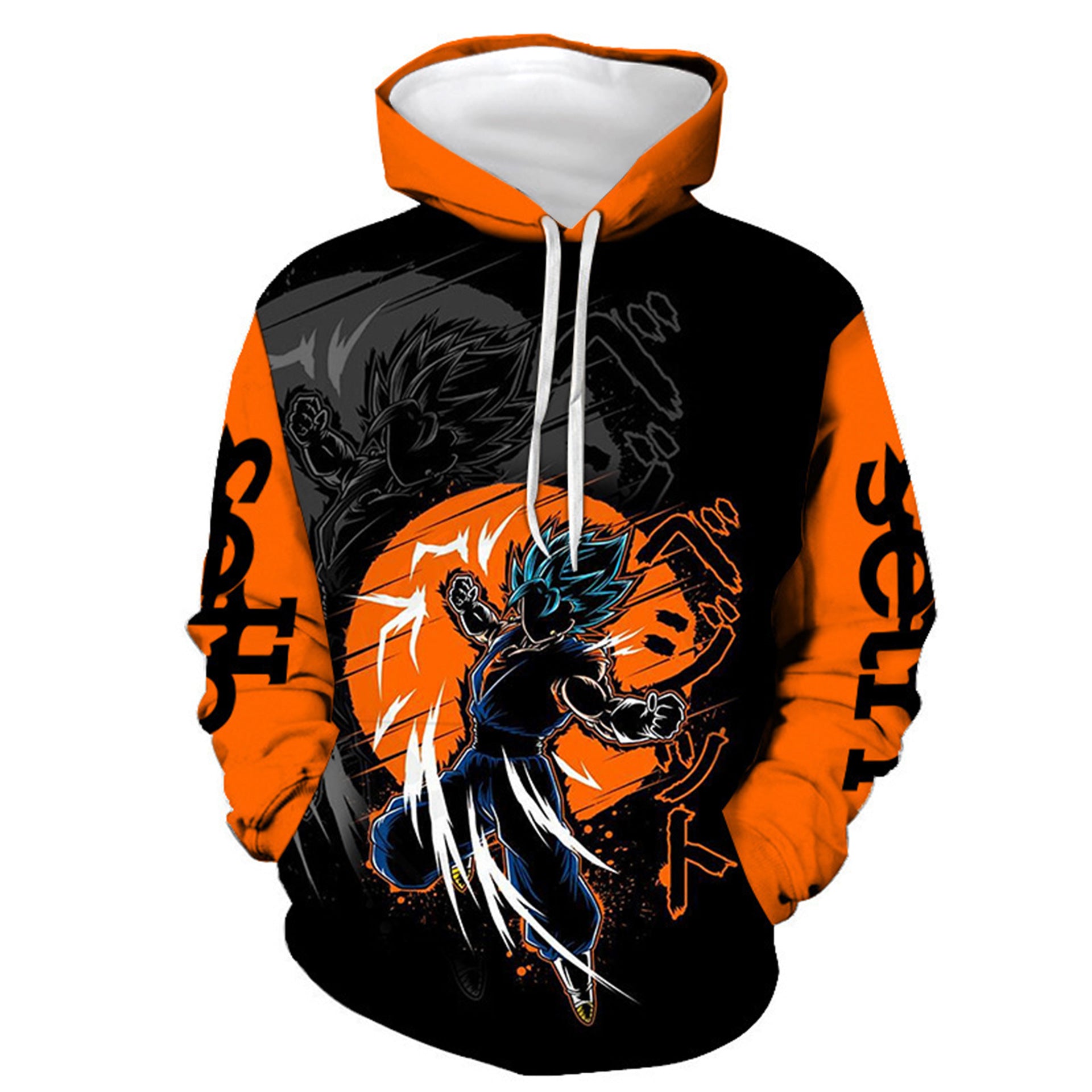 Unisex Anime Goku Digital Print Sports Hoodie