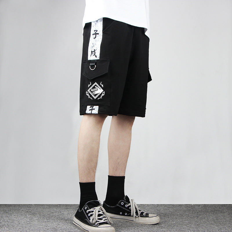 Casual Men's Anime Loose Sports Shorts