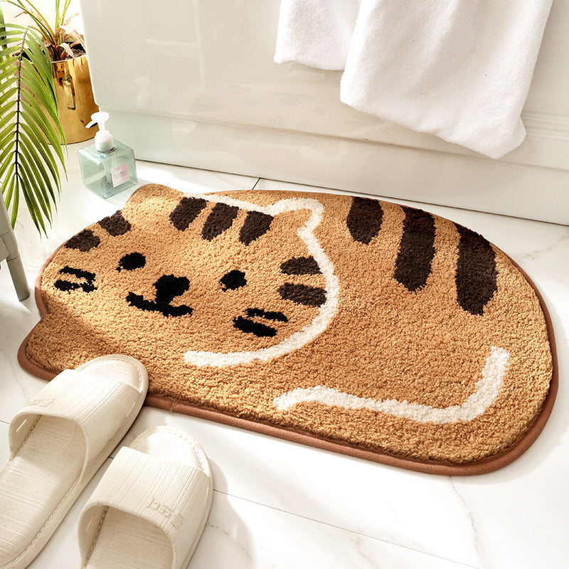 Happy Cat Rug Bath Mat