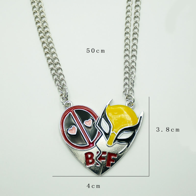 Deadpool and Wolverine Couple Necklace Accessories