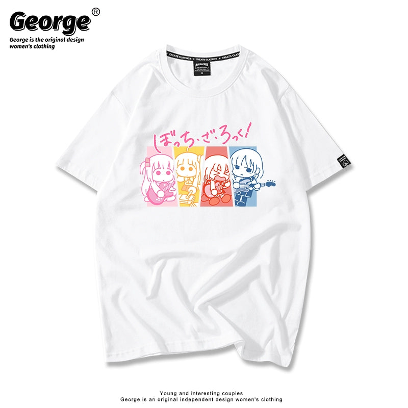 Cute Anime Graphic Short-sleeved T-shirt