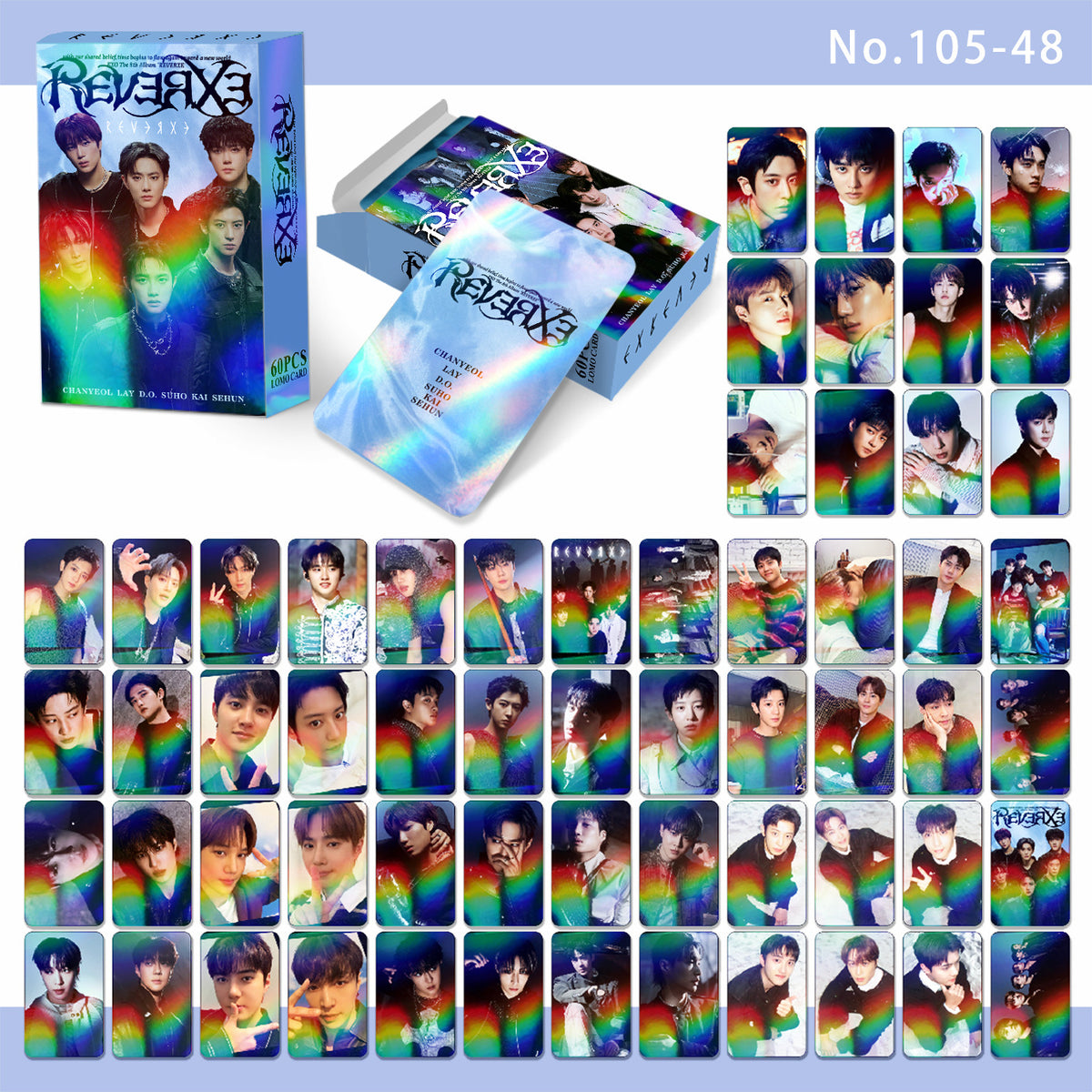 60pcs REVERXE Holographic Photocard