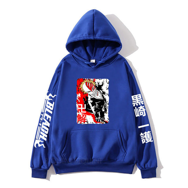 Unisex Anime Kurosaki Ichigo Print Casual Hoodie