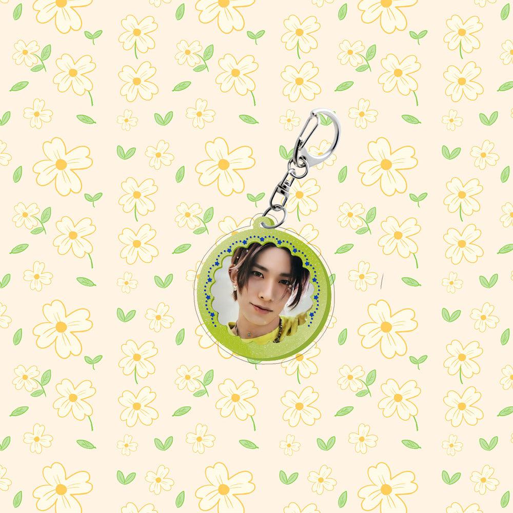 Kpop Round Pendant Keychain