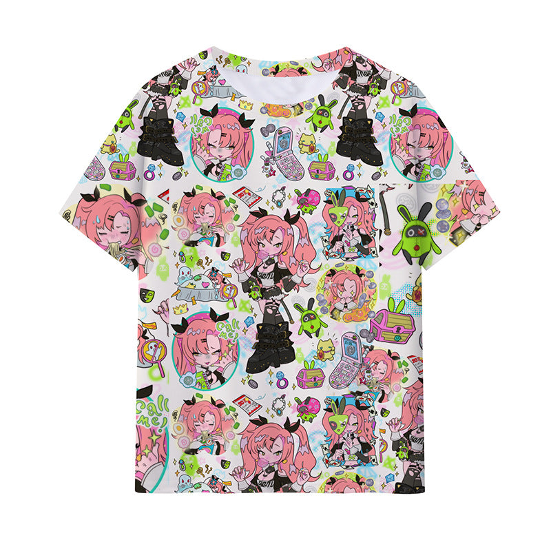 Game Digital Print Short-sleeved T-shirt