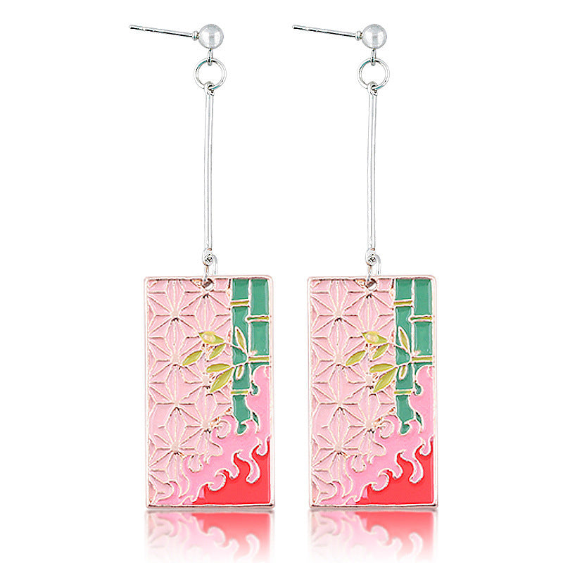 Chic Anime Tanjiro Cosplay Earrings