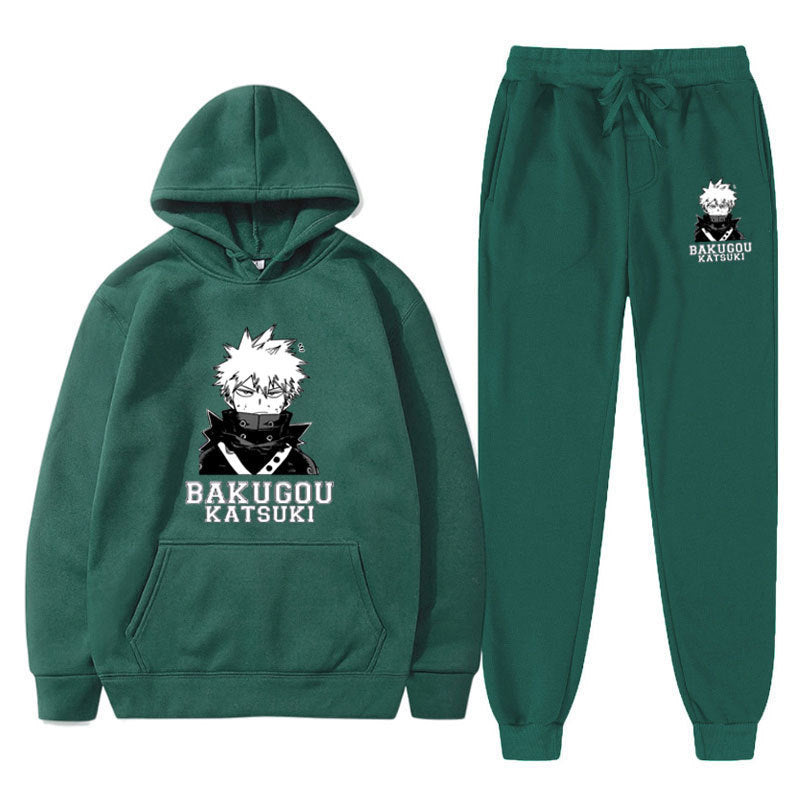 Casual Anime Bakugou Sports Hoodie Pants Suit