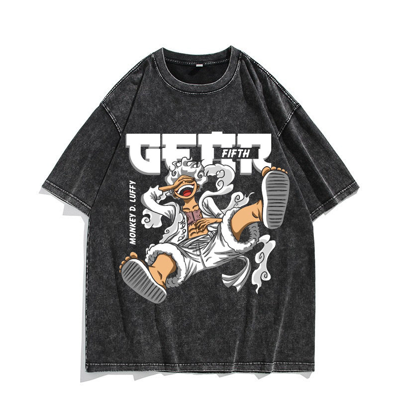 Luffy Short-sleeved Cotton Washed Tee