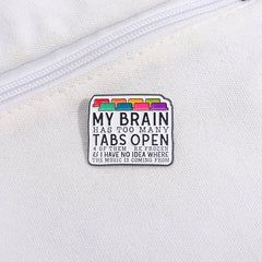 Typical ADHD Brain Funny Enamel Pin