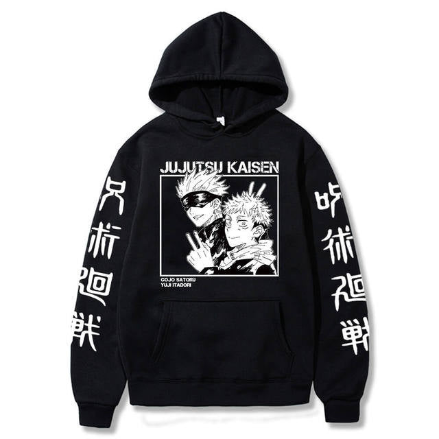 Unisex Anime Graphic Print Loose Hoodie