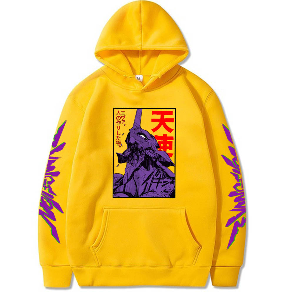 Casual Anime Ayanami Print Loose Hoodie