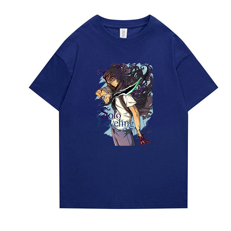 Cool Anime Print Short-sleeved T-shirt