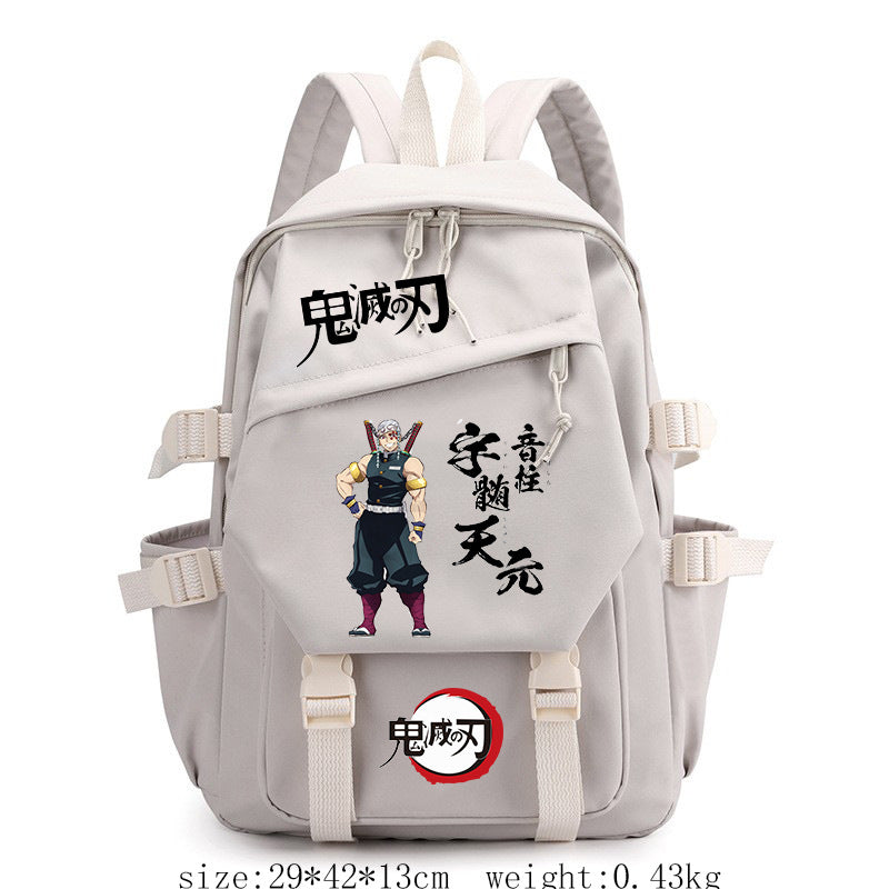 Retro Anime Printed School Backpack