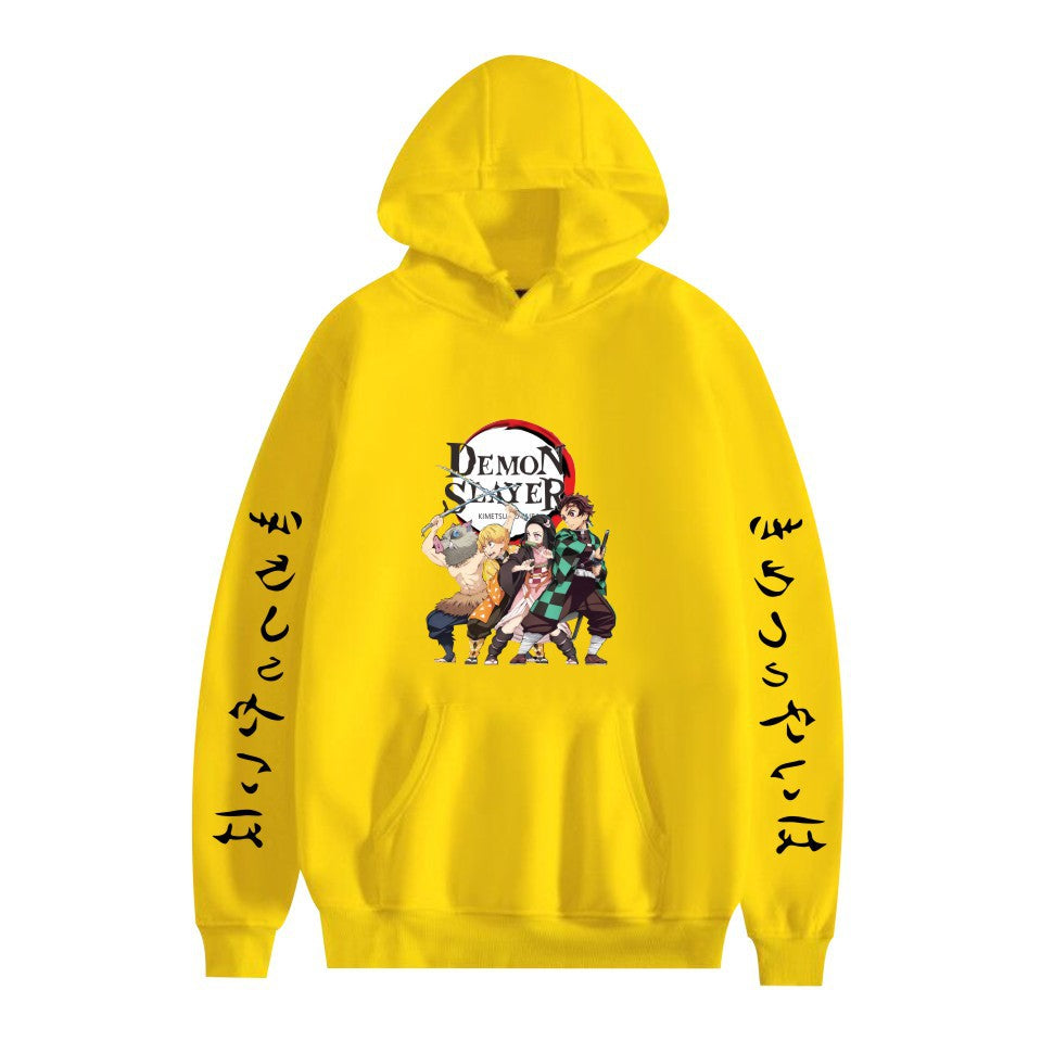 Casual Anime Printed Pullover Loose Hoodie