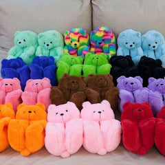 Teddy Bear Fur Slippers