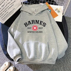 Unisex Bucky Barnes 1917 Letter Print Hoodie