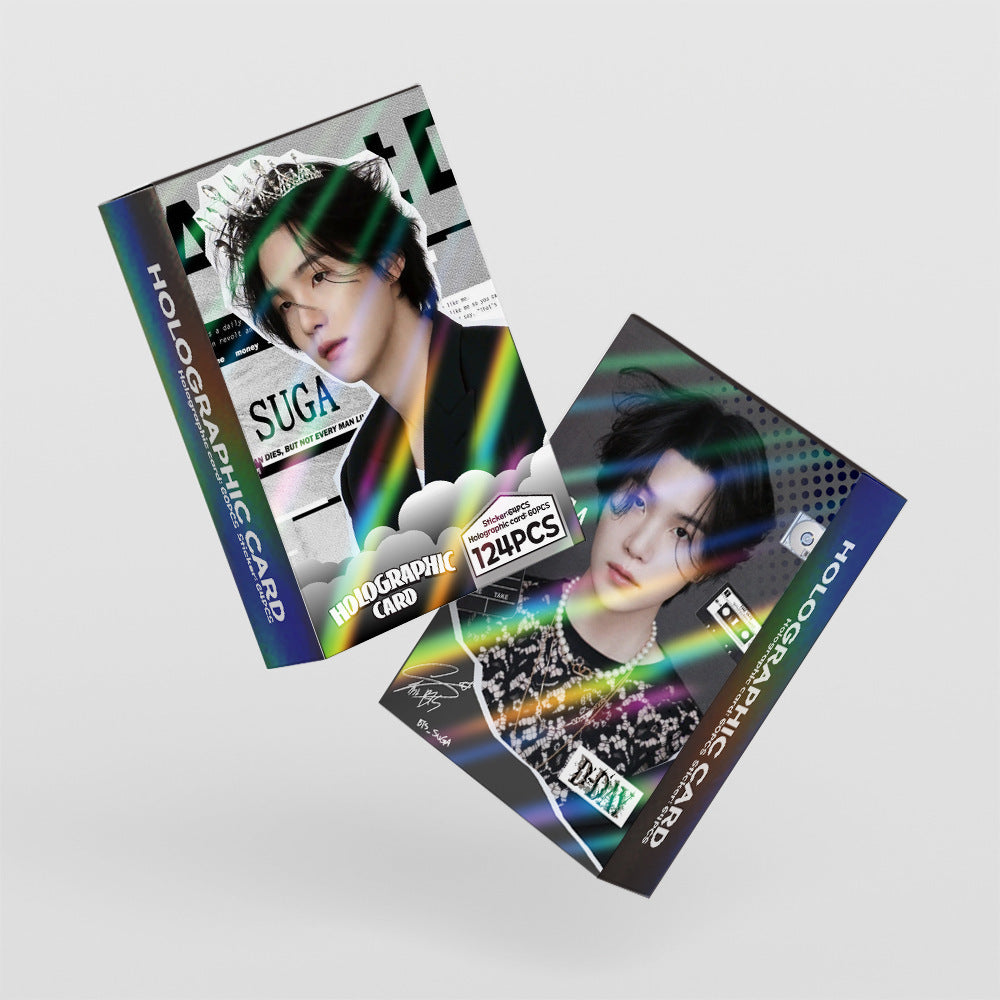 124pcs KPOP Holographic Cards