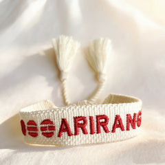 ARIRANG Embroidered Letter Fringed Bracelet