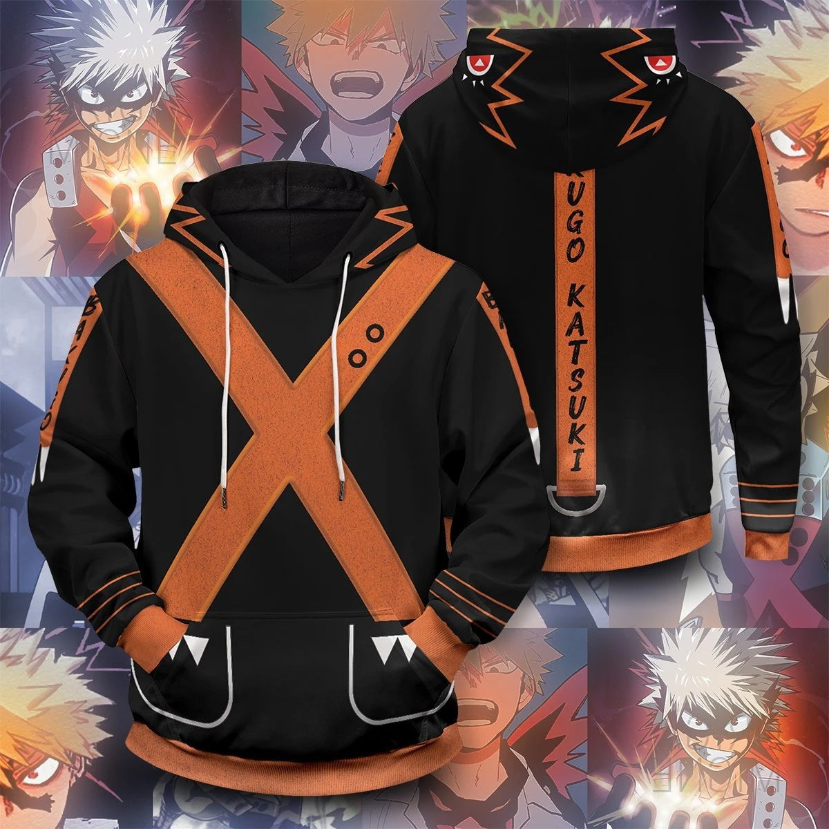 Unisex Anime 3d Printed Loose Cosplay Hoodie