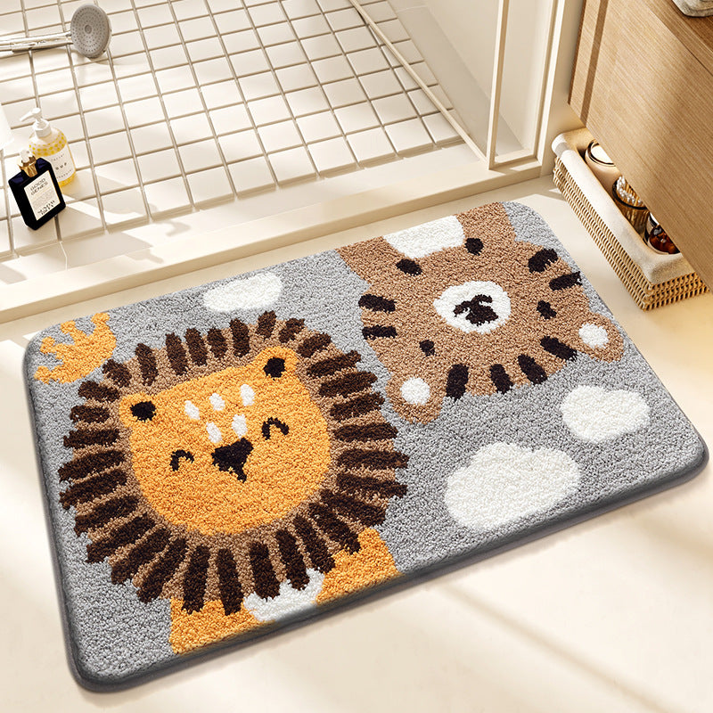 Cartoon Animal Bathroom Door Non-slip Mat