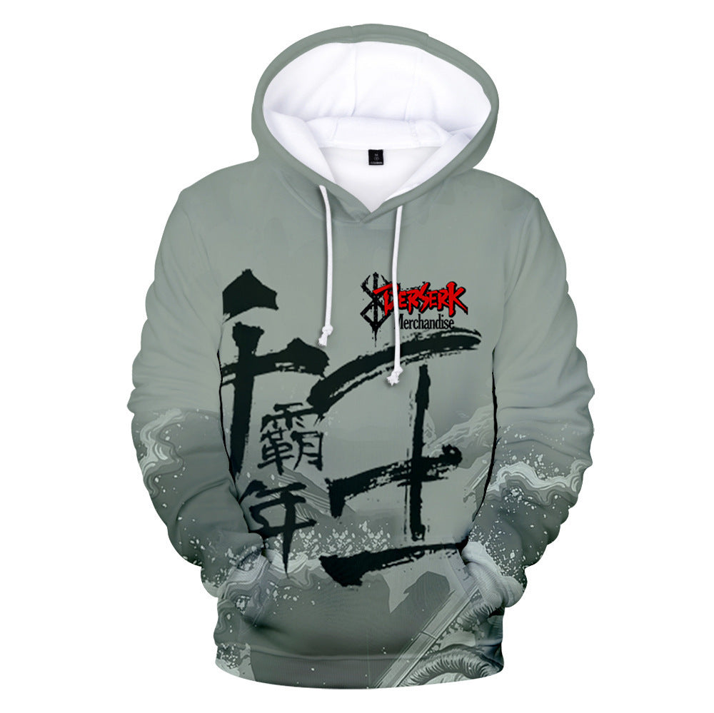 Men's Casual Anime 3D Printed Pullover Hoodie