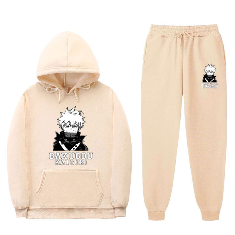 Casual Anime Bakugou Sports Hoodie Pants Suit