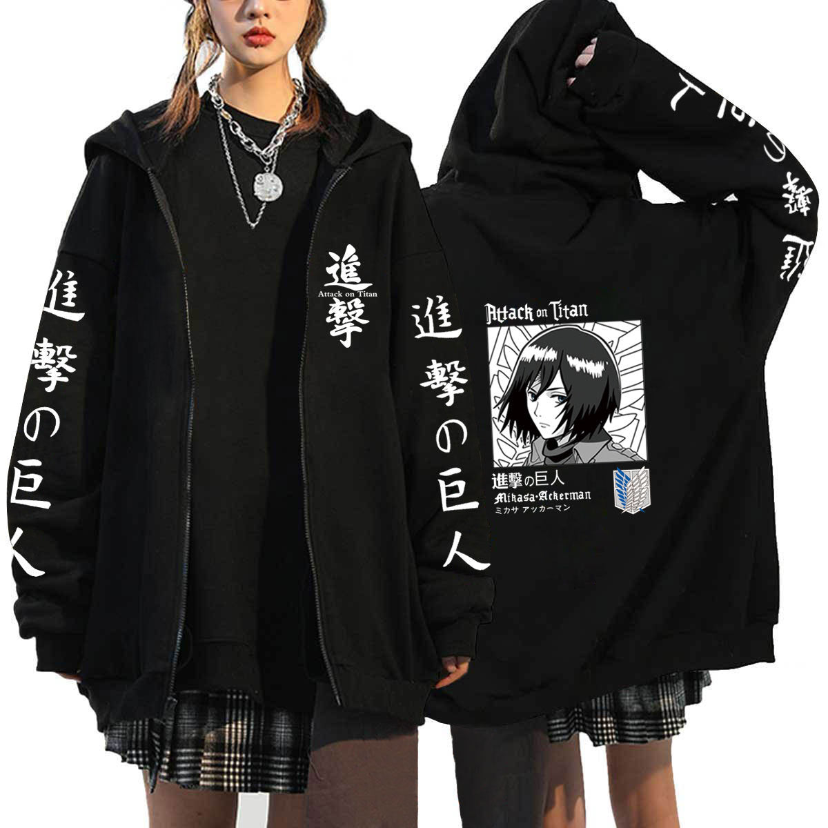 Unisex Anime Zip Up Casual Sports Jacket