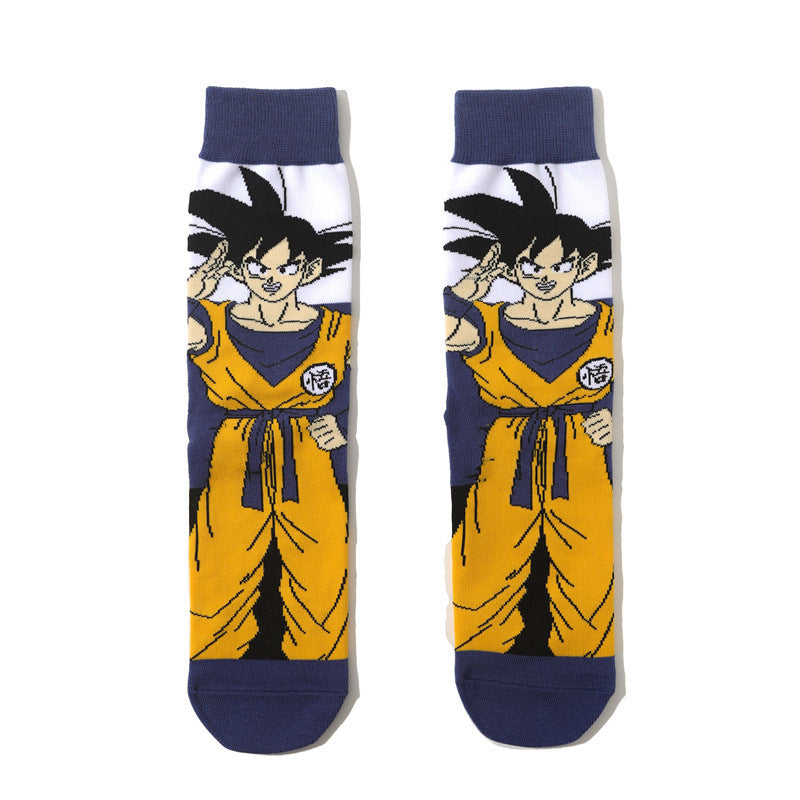 Trendy Anime Cotton Medium Tube Socks