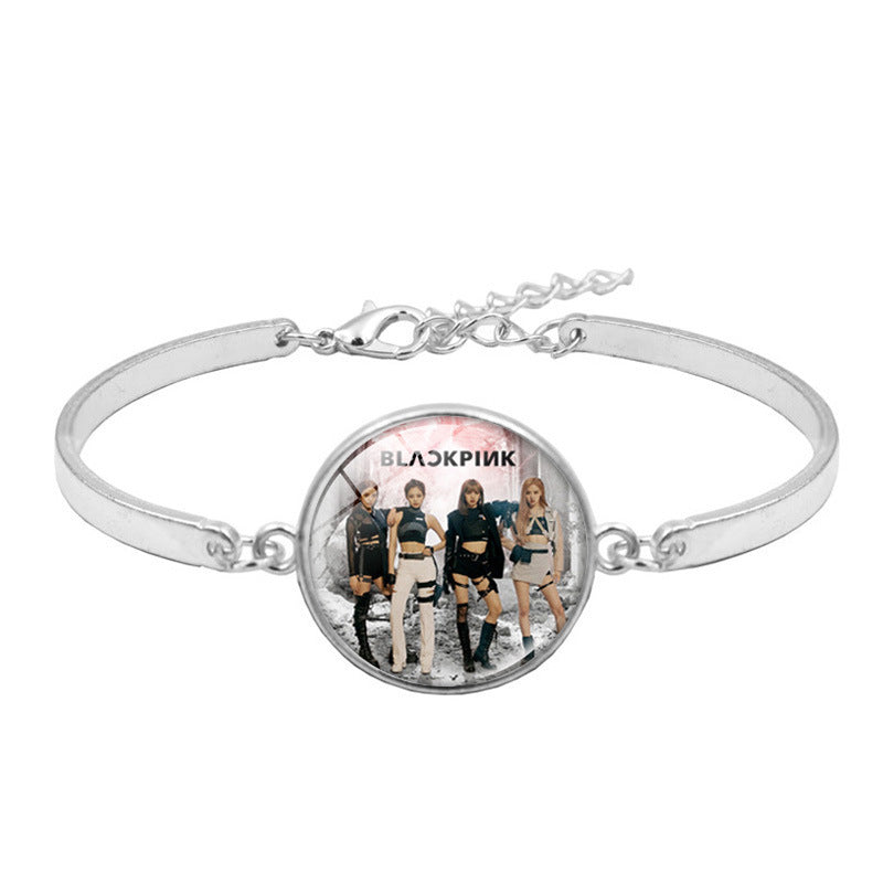 Kpop Round Pendant Bracelet