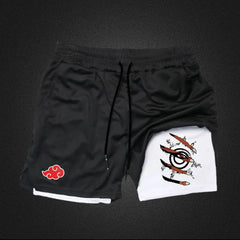 Men's Casual Anime Pattern Print Sports Shorts