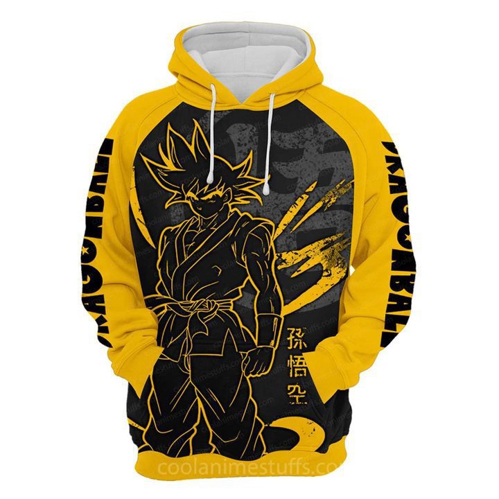 Casual Men's Anime Pattern Pullover Hoodie