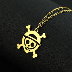 Luffy Pirate Group Flag Logo Necklace