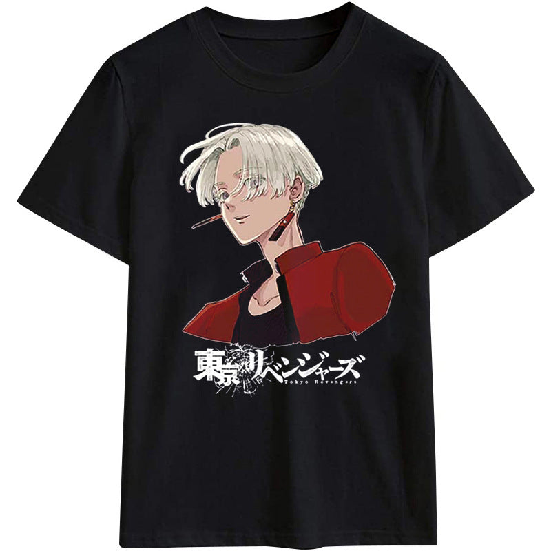 Unisex Tokyo Anime Pattern Loose T-shirt