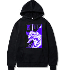 Unisex EVA Ayanami Print Loose Hoodie