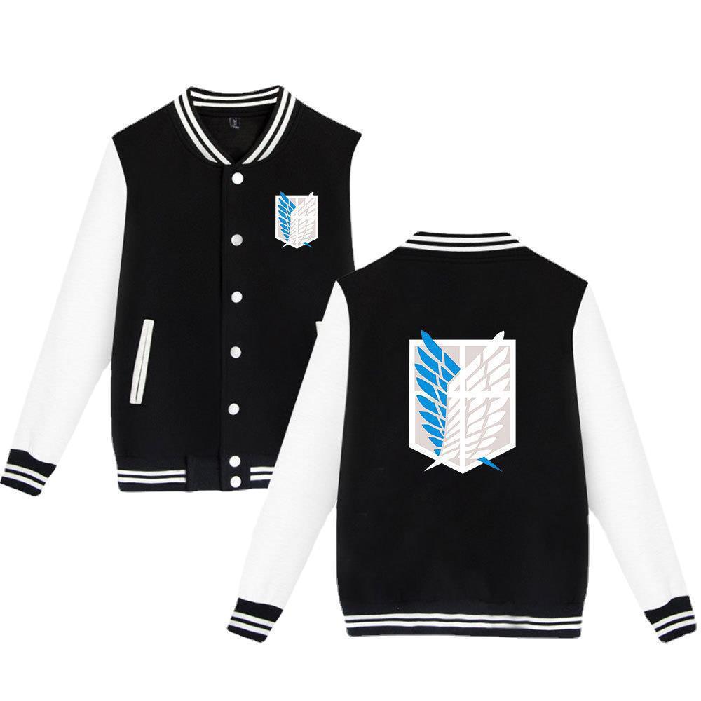 Men's Anime Wings of Freedom Baseball Jacket