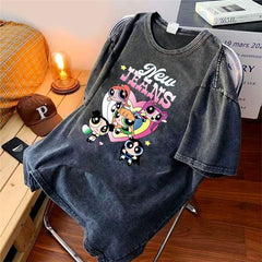 Trendy NJZ Rabbit Cotton Washed T-shirt