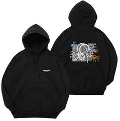 Unisex Kpop Letter Print Pullover Hoodie