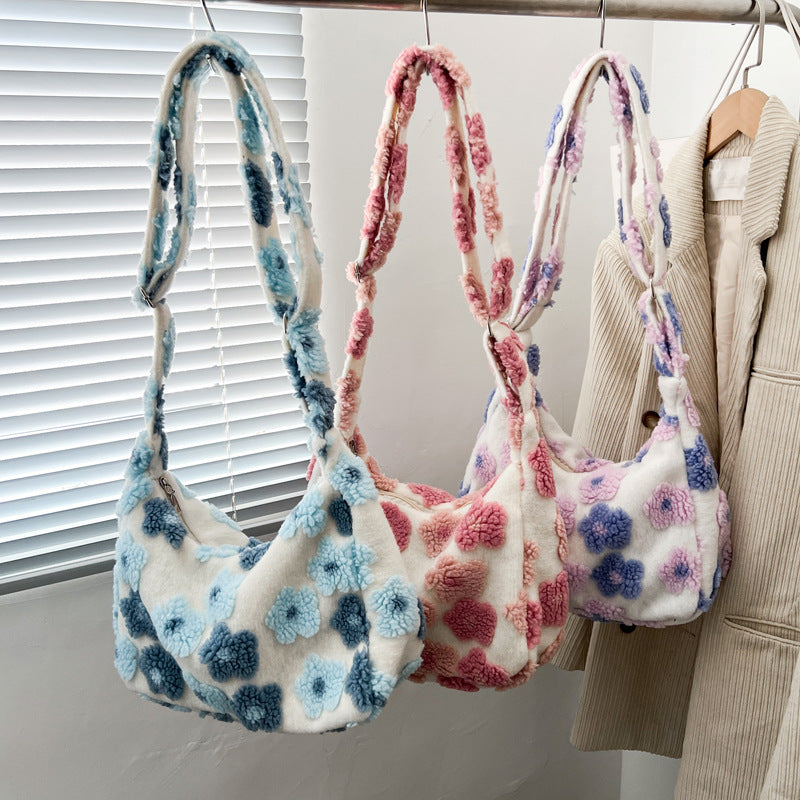 Daisy Plush Shoulder Bag