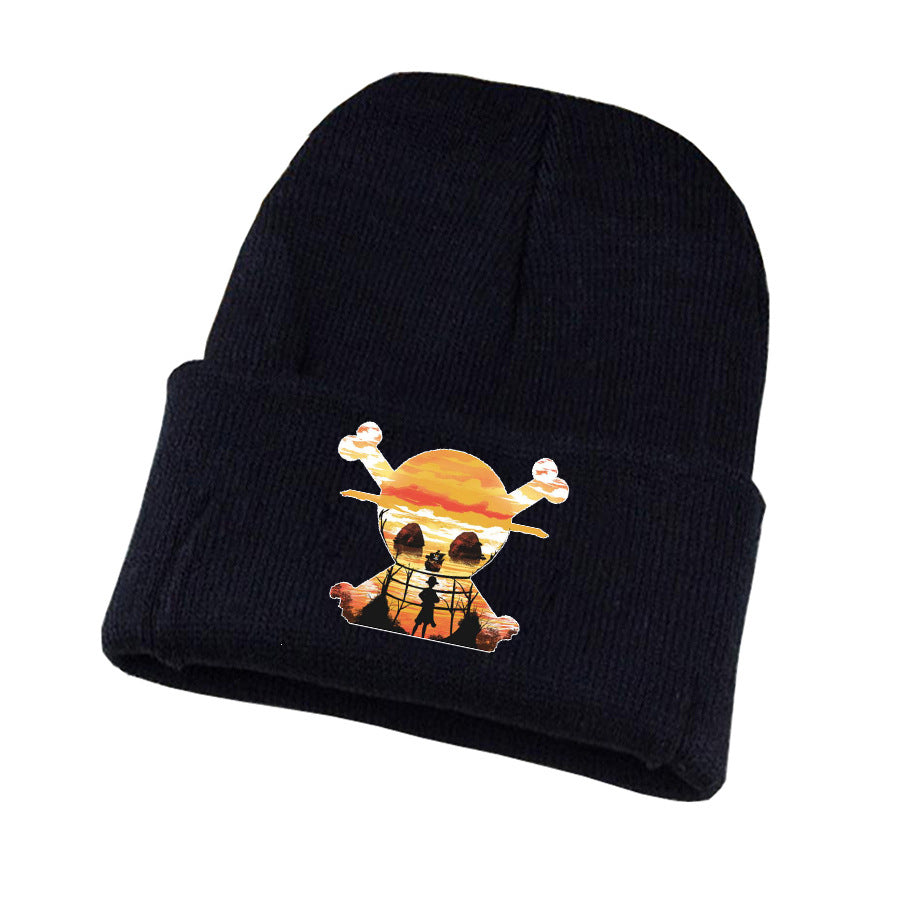 Leisure Anime Print Knitted Hat