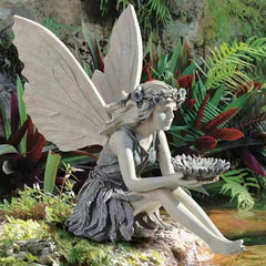 Angel Flower Fairy Bird Feeder Decoration