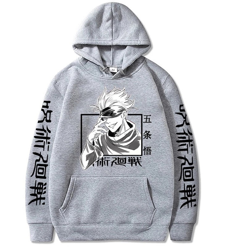 Unisex Anime Graphic Print Loose Hoodie