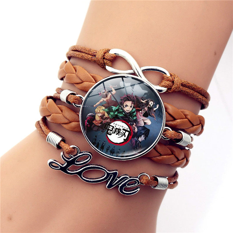 Casual Anime Brown Braided Rope Bracelet