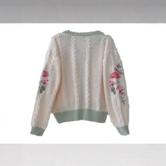 TS FOLKLORE Embroidered Sweater Cardigan