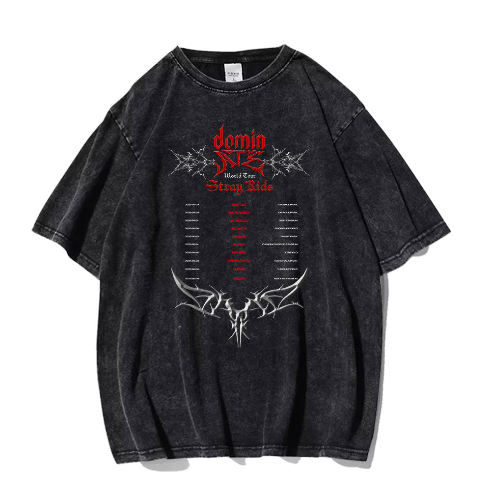 Retro KPOP ATE Washed T-shirt