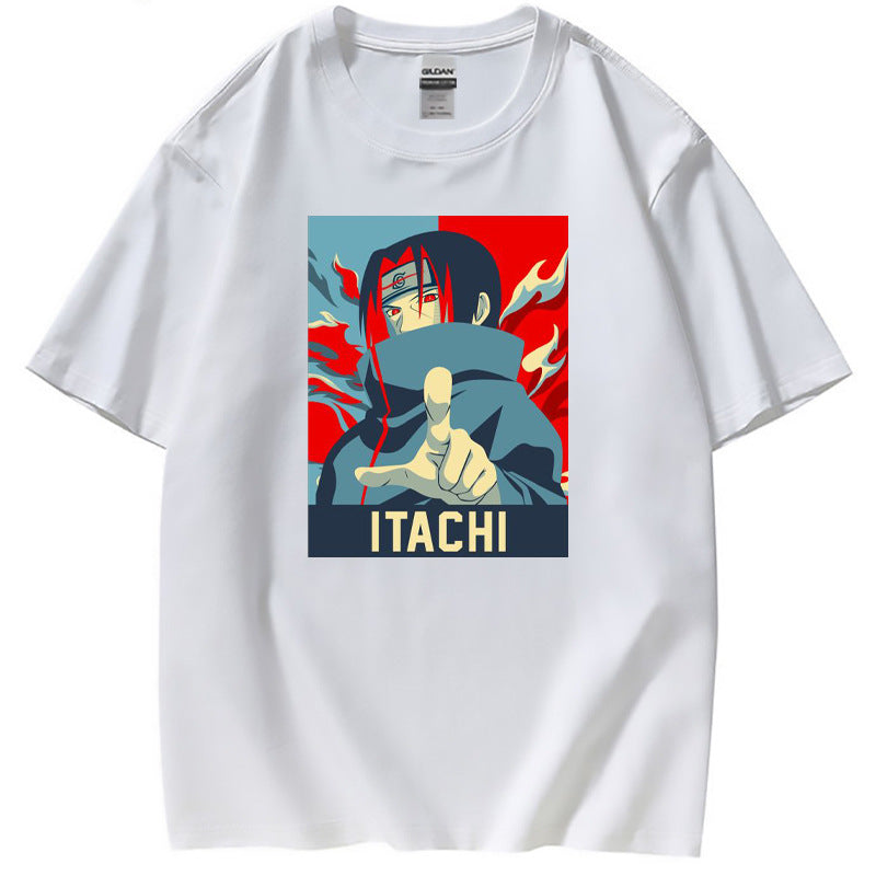 Casual Itachi Printed Round Neck Loose T-shirt