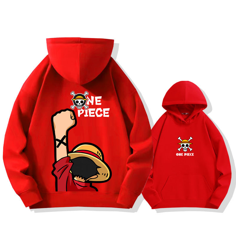Unisex Trendy Luffy Loose Pullover Hoodie