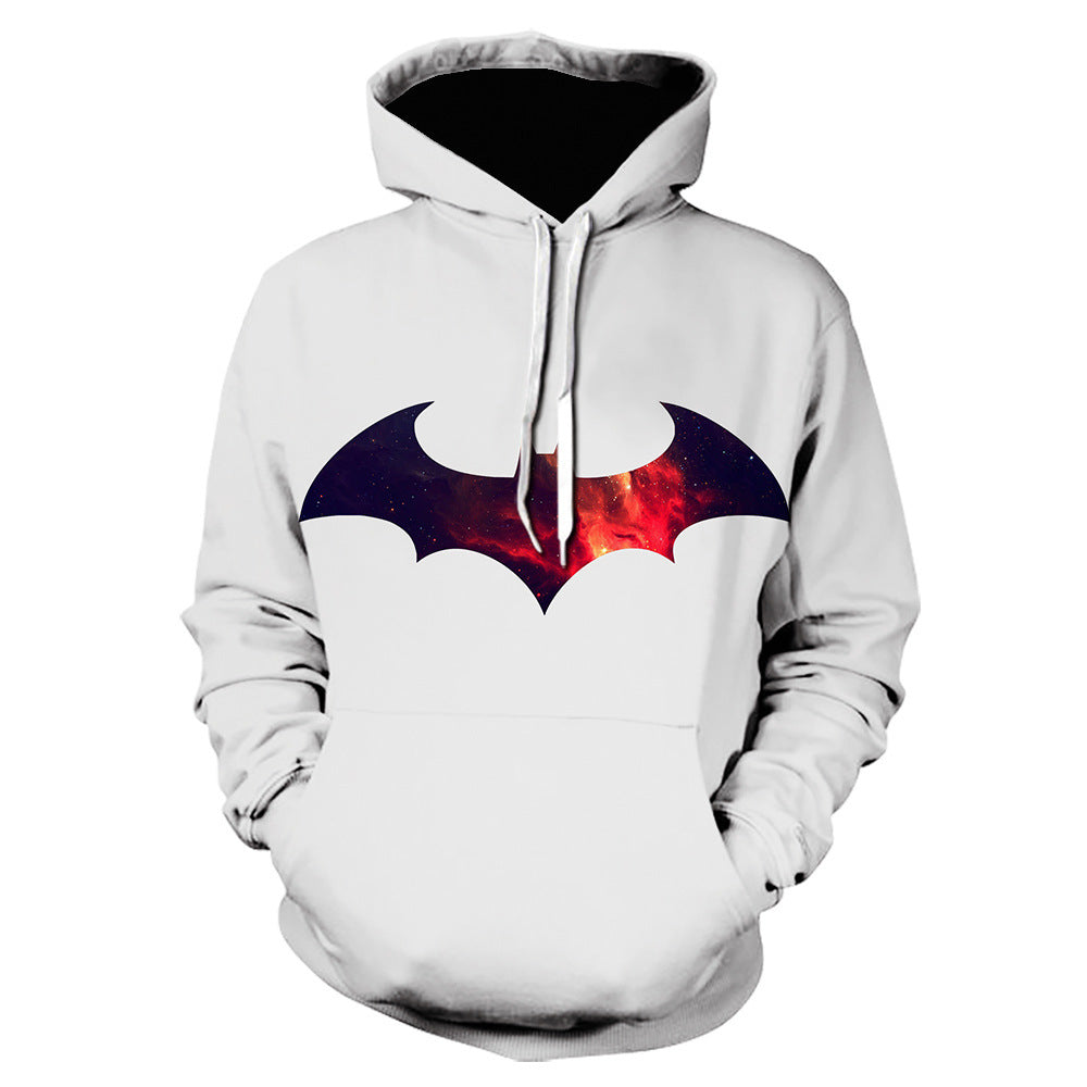 Unisex Bat 3D Print Loose Hoodie