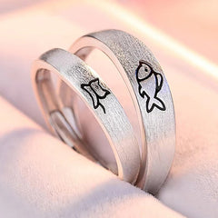 Cute Catfish Couple Rings